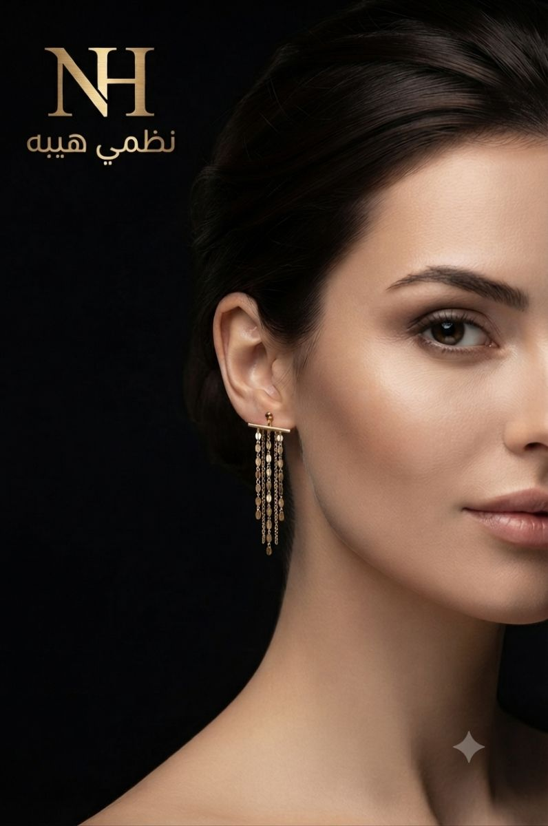 حلق — فلورا — عيار 18 — 0.77 جم