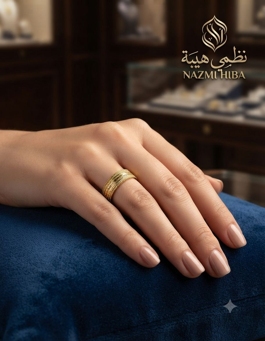 دبلة — لازوردي — عيار 18 — 3.45 جم
