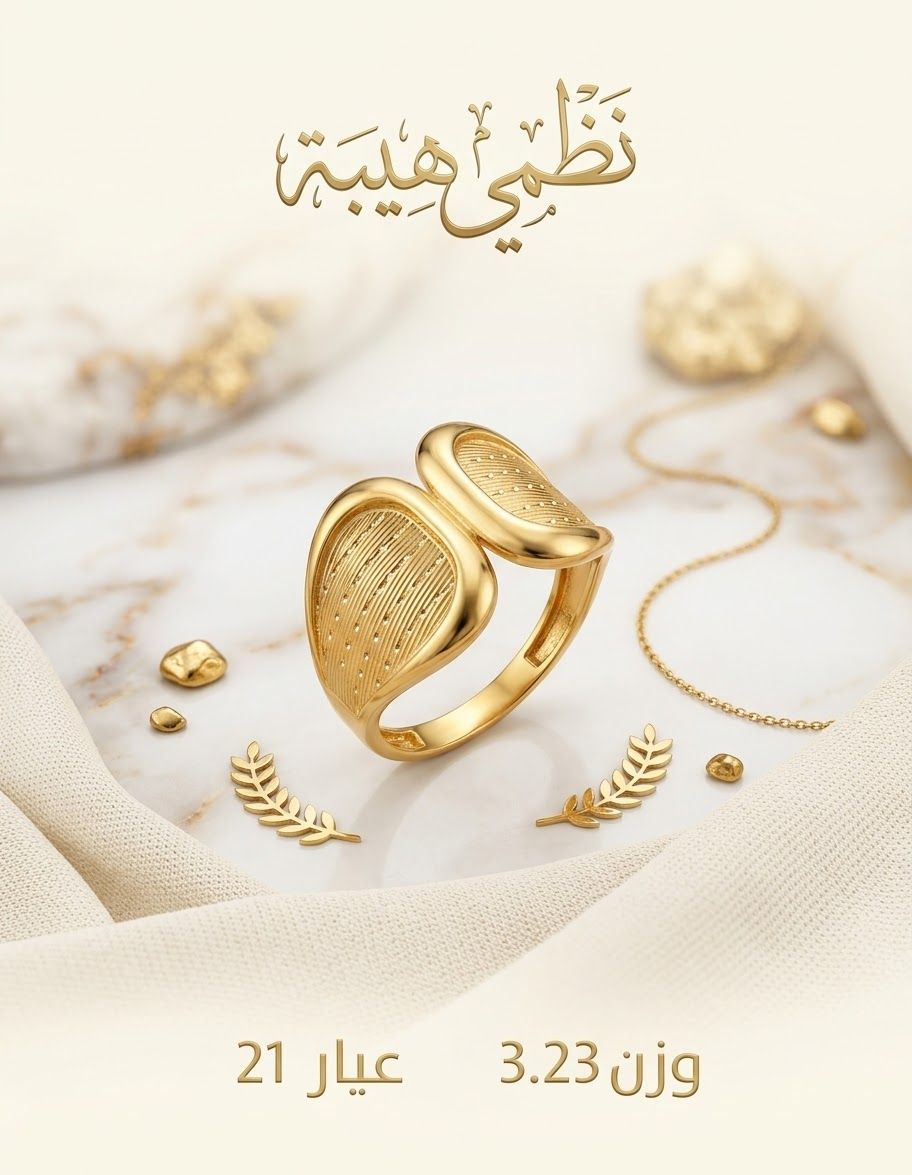 خاتم — كيرمينا — عيار 21 — 3.23 جم